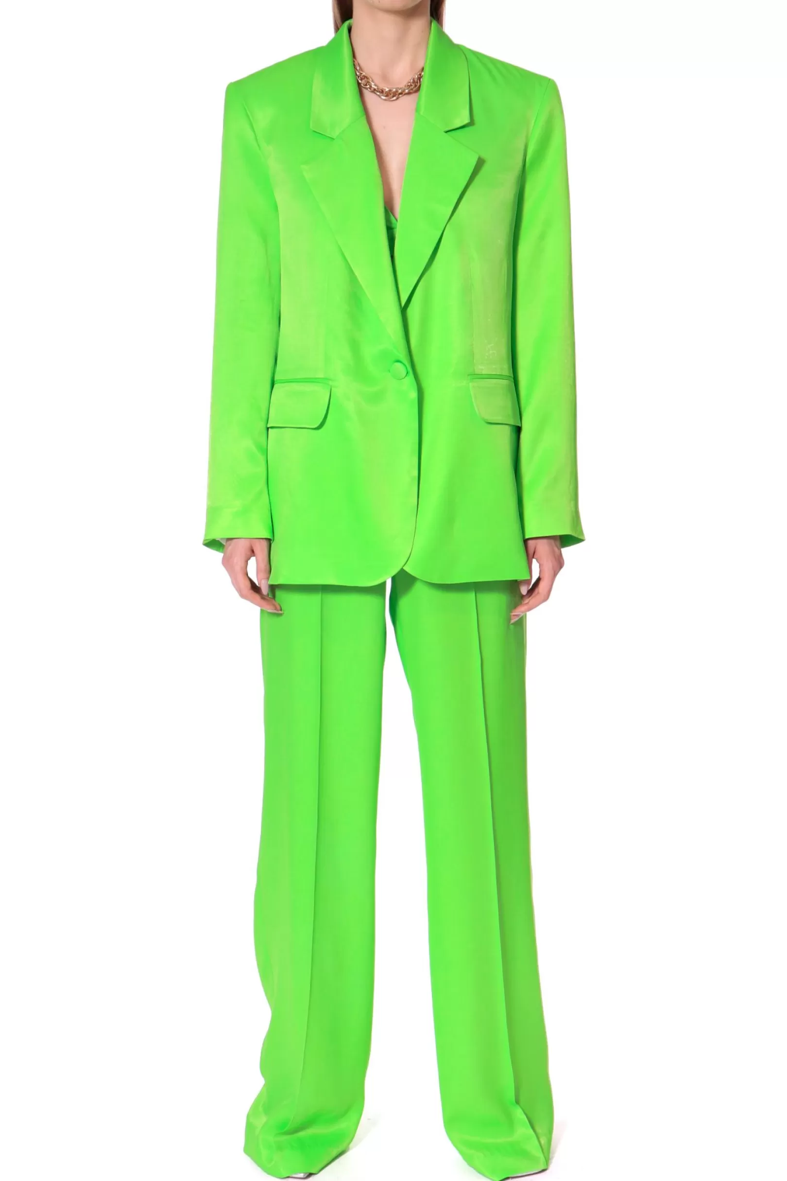 AGGI Suits^Blazer Bellamy Satin Green Flash