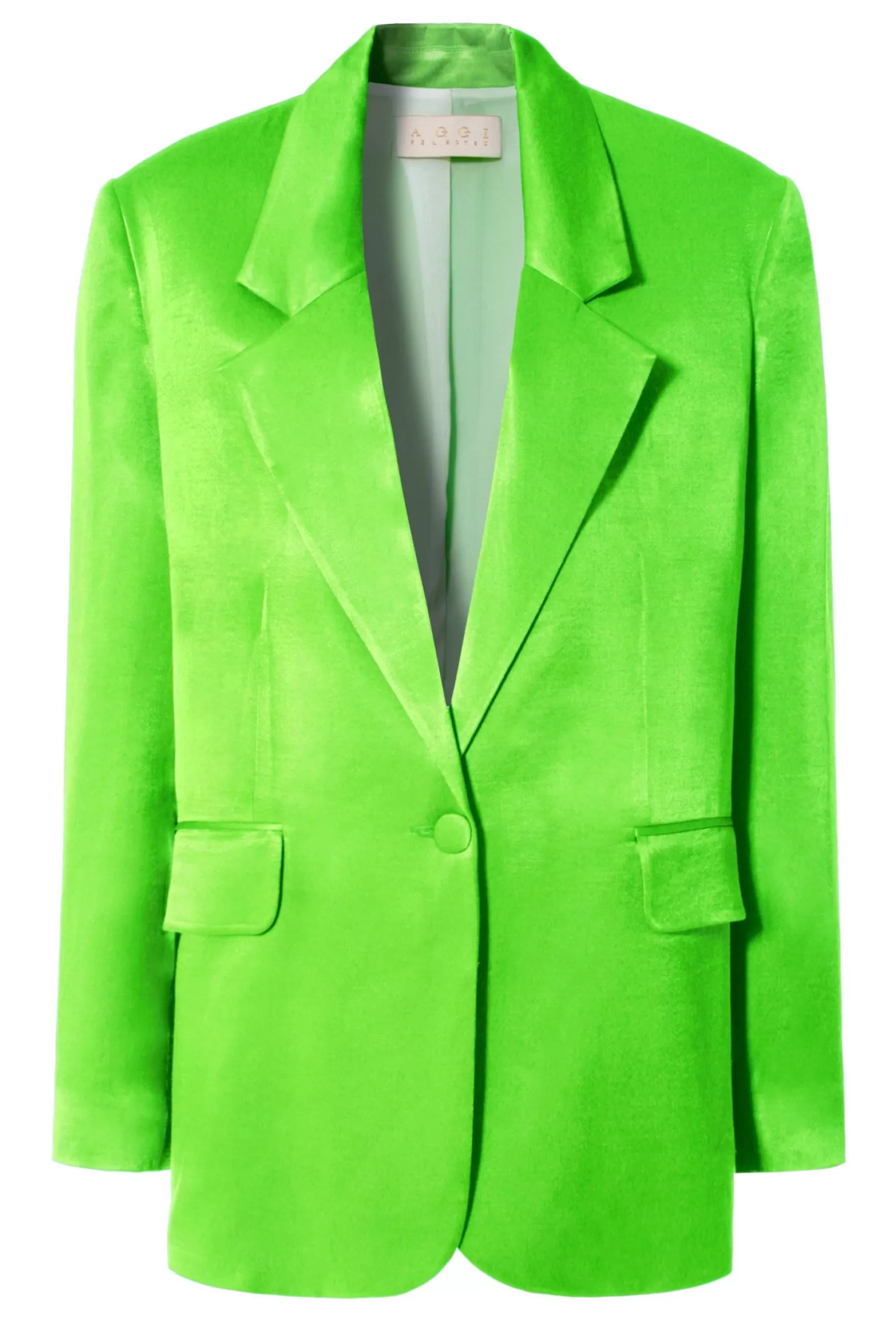 AGGI Suits^Blazer Bellamy Satin Green Flash