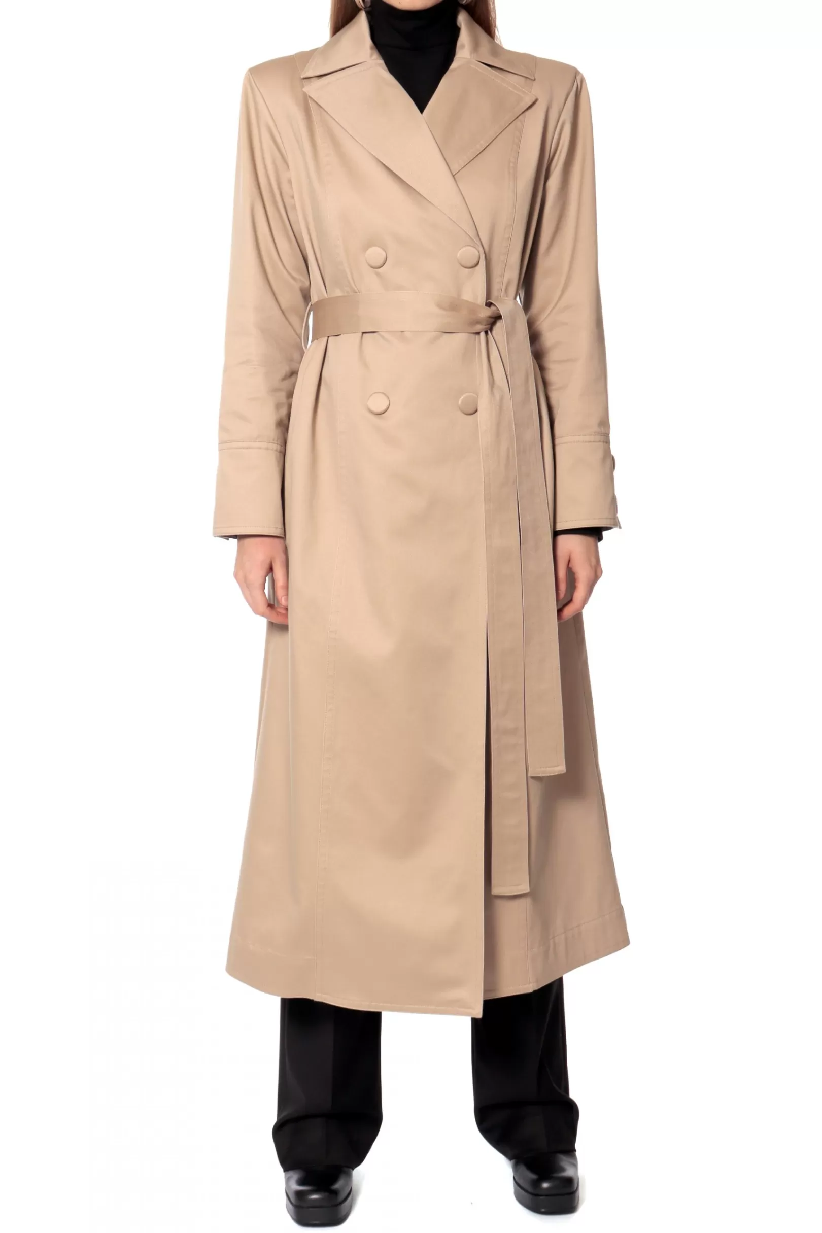 AGGI Coats^Trench Logan Natural Beige