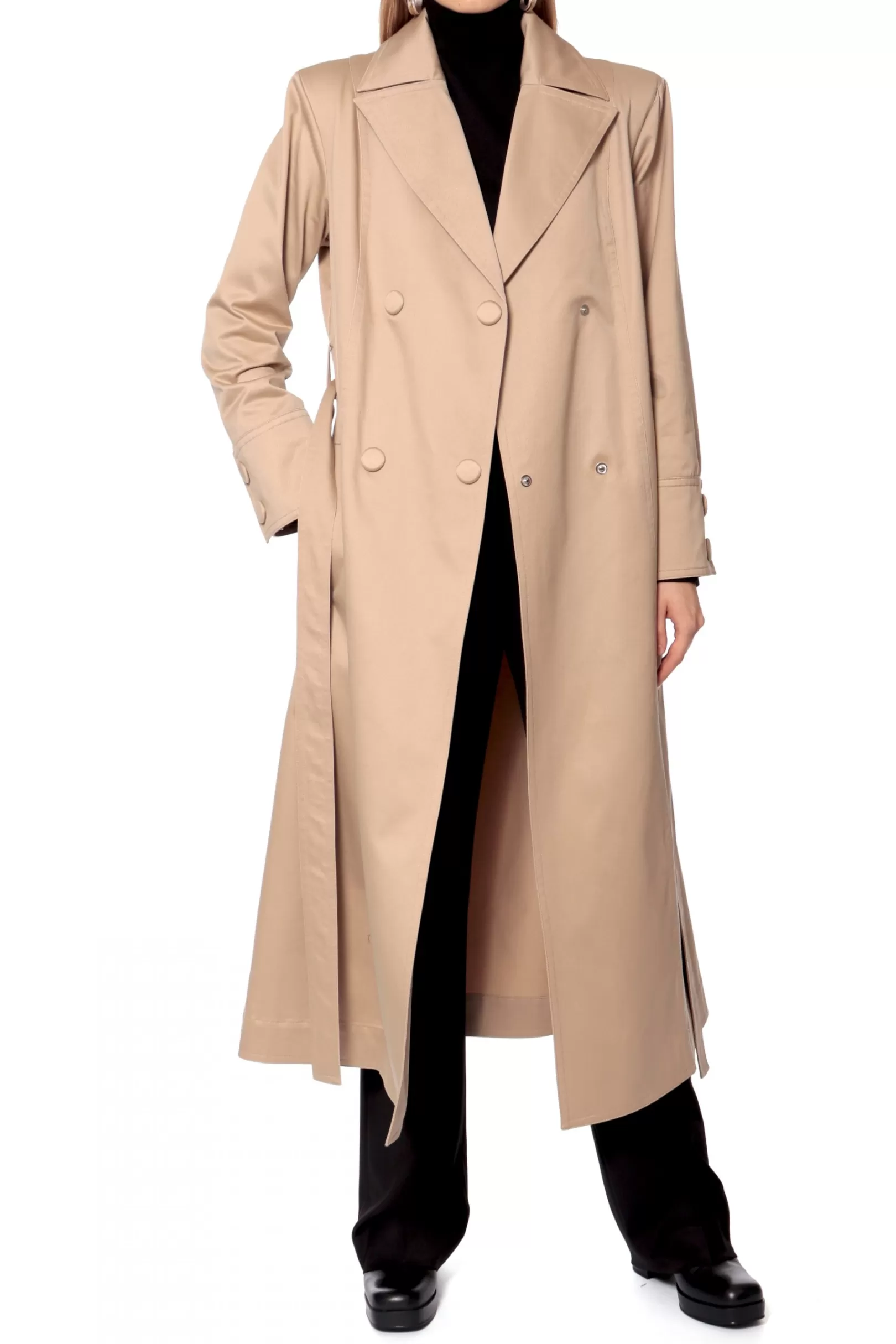 AGGI Coats^Trench Logan Natural Beige