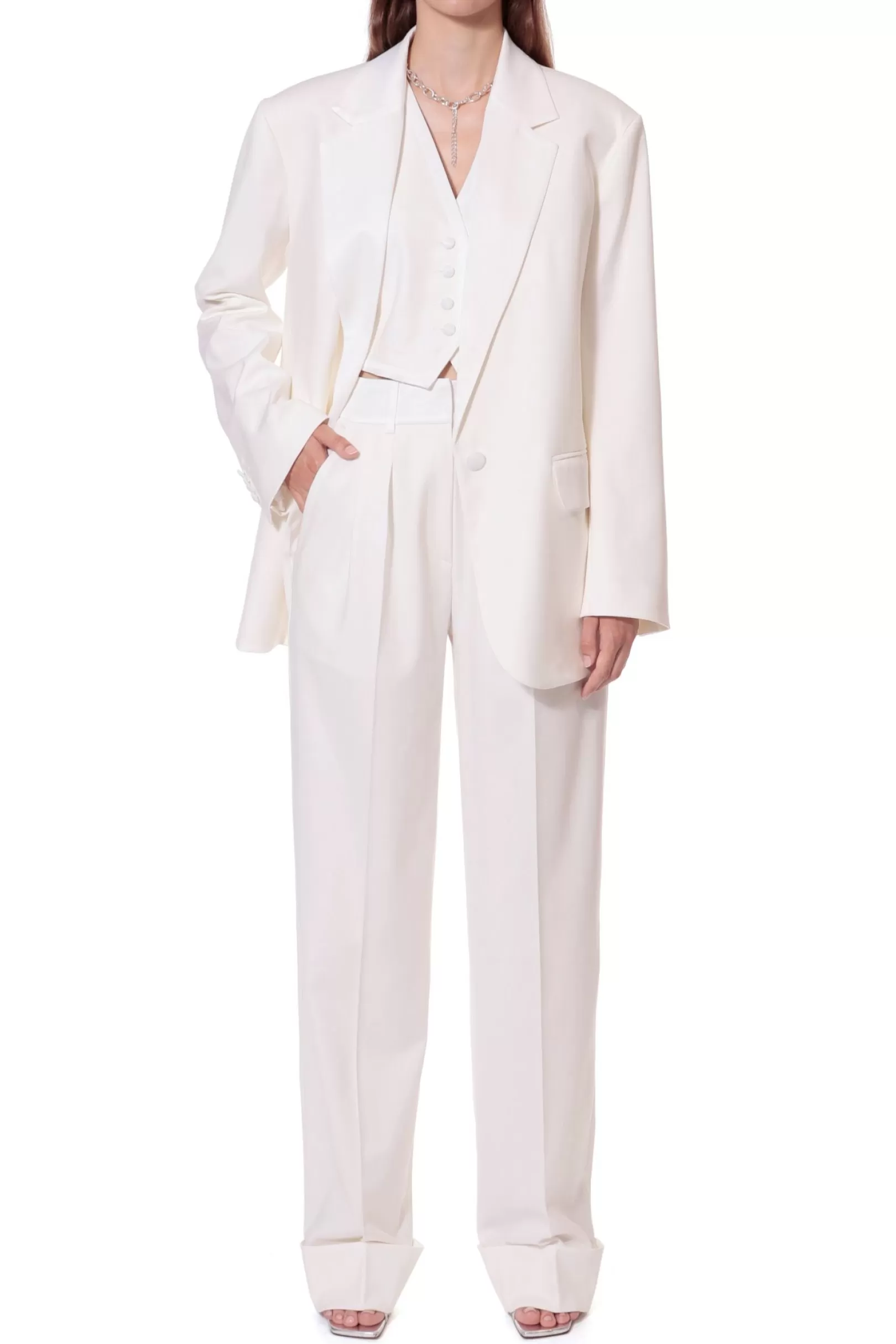 AGGI Suits^Vest Uma Aesthetic White